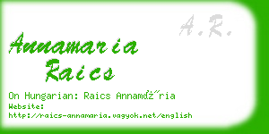 annamaria raics business card